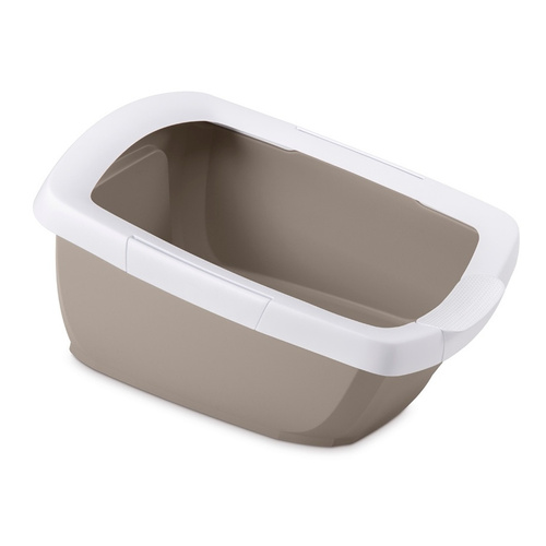 IMAC Funny kuweta dla kota biało/ciemno beżowa 62x495x33 cm