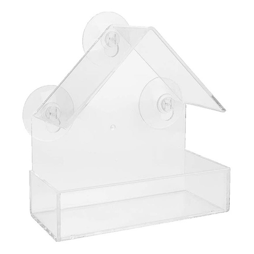 Garden Fun Karmnik dla ptaków na okno/szybę przezroczysty akrylowy 148x67x155cm z przyssawkami