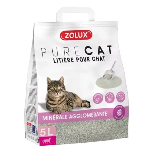 ZOLUX Żwirek dla kota mineralny zapachowy antybakteryjny PURECAT 5 l