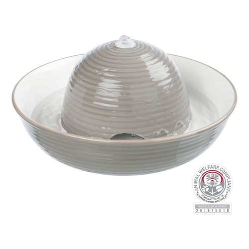 Trixie Automatyczne poidło Vital Flow ceramiczne 1.5 l szaro/białe