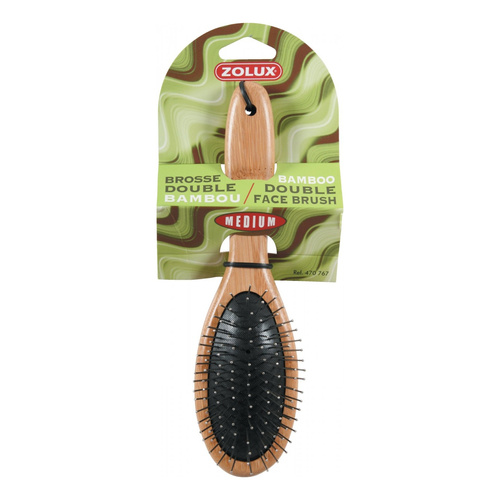 Zolux Szczotka podwójna dla psa "BAMBOO" średnia