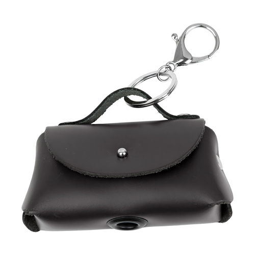 Barry King Torebka skórzana do woreczków na odchody czarna