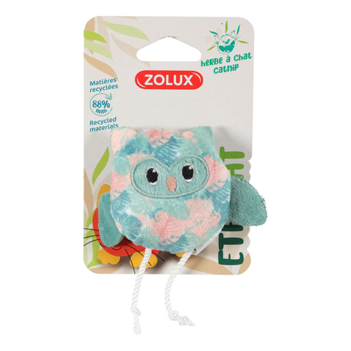 ZOLUX Zabawka dla kota sowa, liście ETHICAT 11 cm