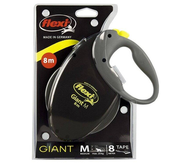 FLEXI GIANT NEON smycz TAŚMA M 8m/25kg ŻÓŁTY