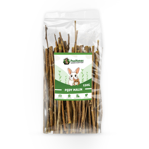 ProHerbs Pędy maliny 150g - zdrowe zęby, trawienie i naturalna odporność!