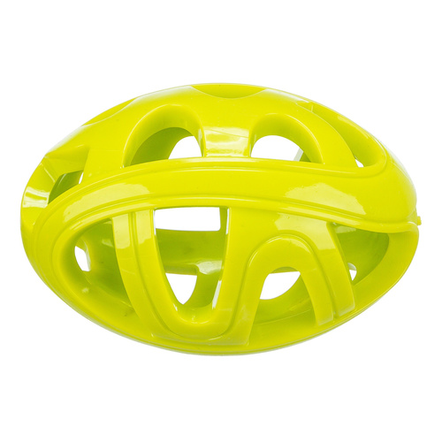 Trixie Rugby z otworami zabawka dla psa TPE limonkowa 11 cm