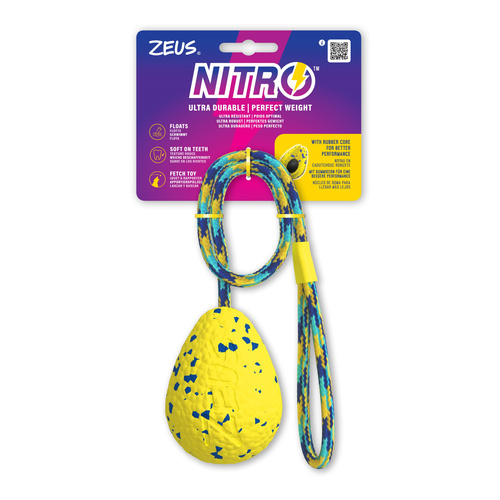 Zeus Nitro, Slinger z linką, zabawka, dla psa, 9, 2 cm, z gumowym rdzeniem