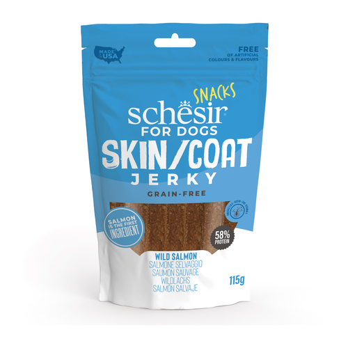 Schesir Skin/Coat przysmak dla psów łosoś suszony 115 g