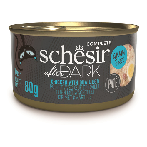 Schesir After Dark karma mokra dla kota pasztet z kurczaka z jajkami przepiórczymi 80 g