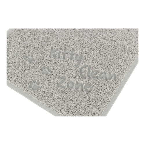 Trixie Mata pod kuwetę dla kota PVC jasnoszara 37 x 45 cm