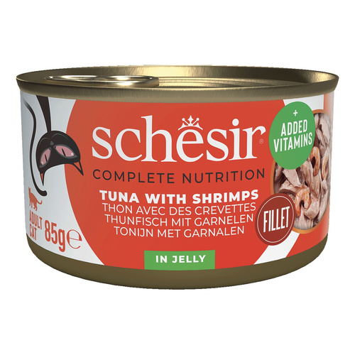 Schesir C&B karma mokra dla kotów tuńczyk z krewetkami w galarecie 85 g