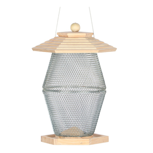 Garden Fun Karmnik dla ptaków drewniany wiszący romb 27x24x39 cm