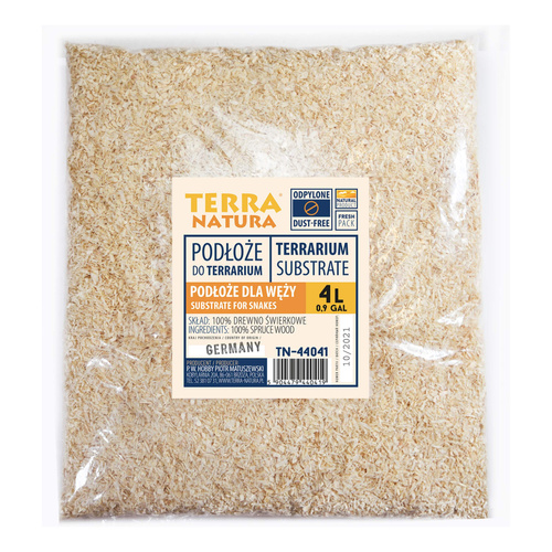 Podłoże do terrarium dla węży świerkowe odpylone (kraj pochodzenia : Niemcy)