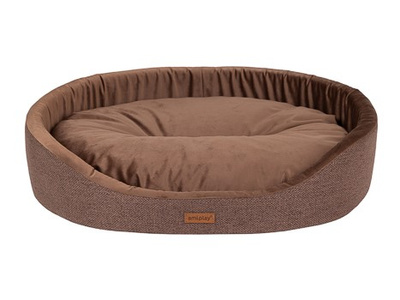 amiplay Legowisko owalne Siena XL 72x63x16cm Brązowy