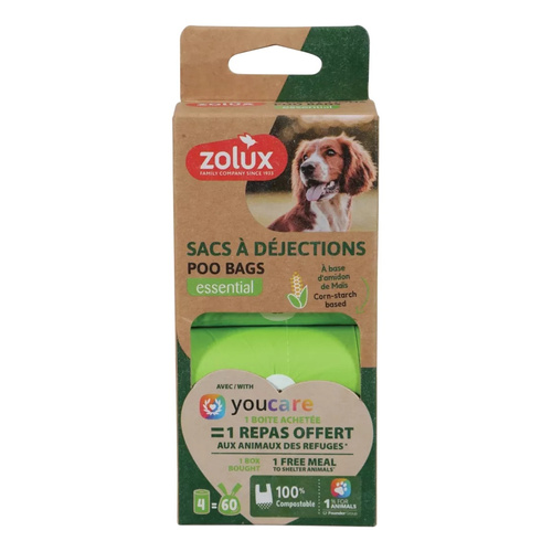 ZOLUX Ekologiczne woreczki na odchody x4