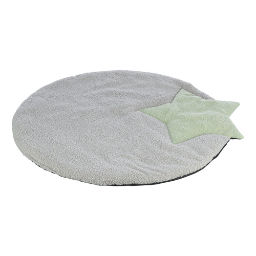 Trixie Junior mata z gwiazdką, dla szczeniąt/kociąt, szara/miętowa, plusz, 86 × 80 cm