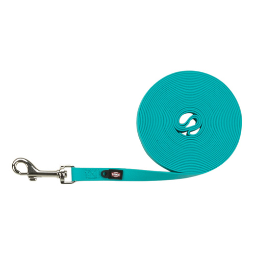 Trixie Easy life, smycz treningowa, dla psa, morski błękit, taśma parciana z powłoką PVC, M-L: 5 m/13 mm