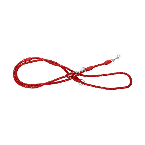 Barry King Smycz regulowana dla psa, Rope, czerwona, sznur odblaskowy, 120cm/6mm