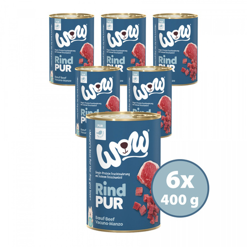 WOW Rind Pur - czysta wołowina karma monobiałkowa dla psa (6 szt. x 400g)
