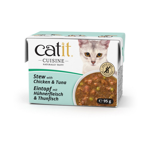 CatIt Cuisine Chicken&Tuna Stew, potrawka, dla kota, kurczak i tuńczyk, 95g