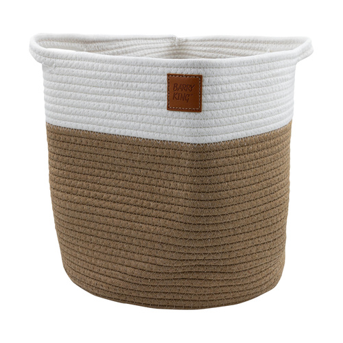 Barry King kosz na zabawki, dla psa, biały/ beżowy, materiał sznurek bawełn