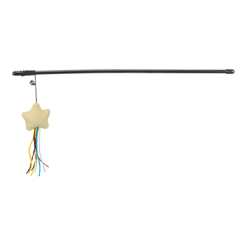 Trixie Wędka dla kota, z gwiazdką, plastik/plusz, 46 cm, z kocimiętką
