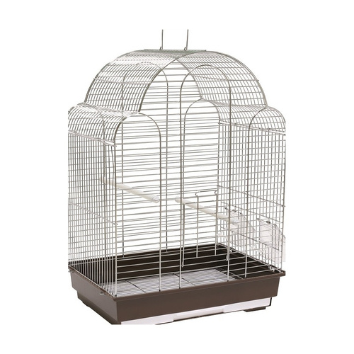 Panama Pet Klatka dla ptaków 42x30x57 cm srebrno/brązowa