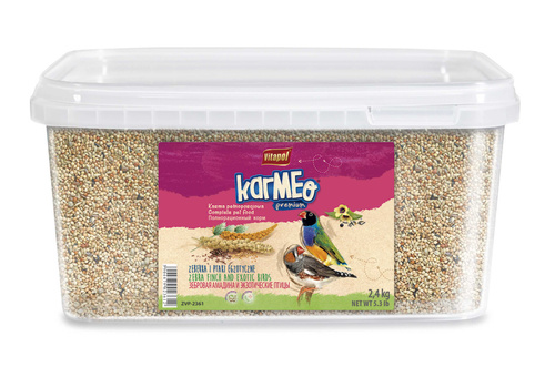 Vitapol Karmeo Premium karma pełnoporcjowa dla zeberki i ptaków egzotycznych, wiadro,  2.4kg