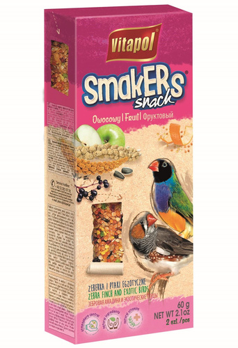 Vitapol SMAKERS DLA ZEBERKI I PTAKÓW EGZOTYCZNYCH- OWOCOWY