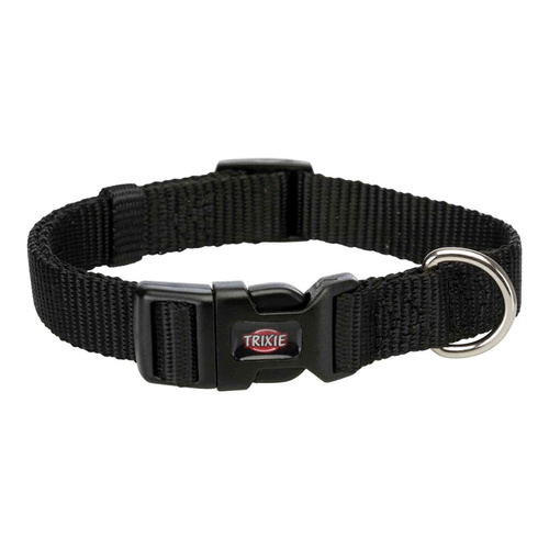 Trixie Obroża Premium, S-M: 25-40 cm/15 mm, czarna
