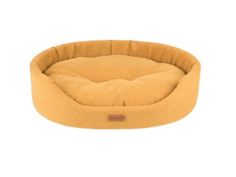 amiplay Legowisko owalne Montana XXL 86x76x17,5cm Żółty