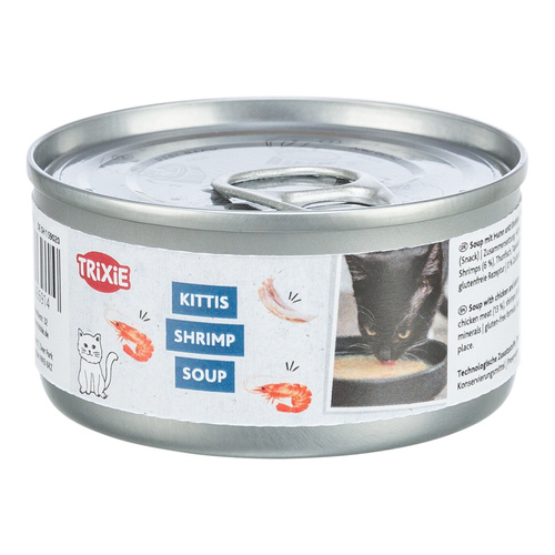 Trixie Kittis Shrimp Soup, przysmak zupa, dla kota, kurczak i krewetki, 4 × 80 g, 4szt/opak