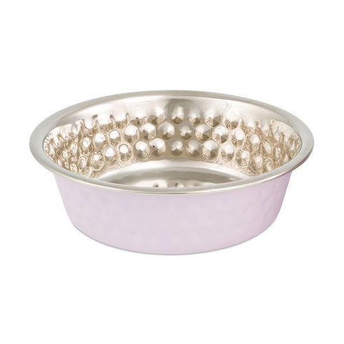 Barry King Miska, dla psa, fioletowa, tłoczona, wzór plaster miodu, stal nierdzewna, 470 ml