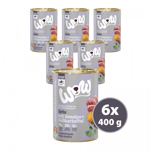 WOW Senior Ente - kaczka z algami i batatami (6 szt. x 400g)