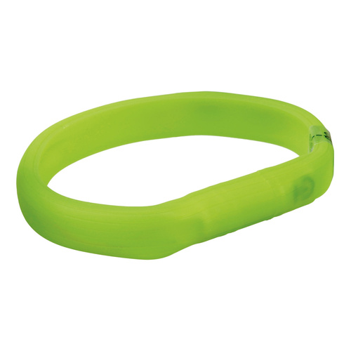 Trixie Obręcz z lampą błyskową USB, M-L: 50 cm/17 mm, zielona
