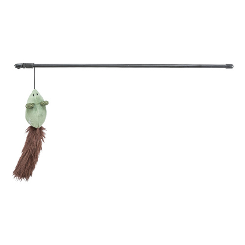 Trixie Wędka dla kota, z myszką, plastik/plusz, 46 cm