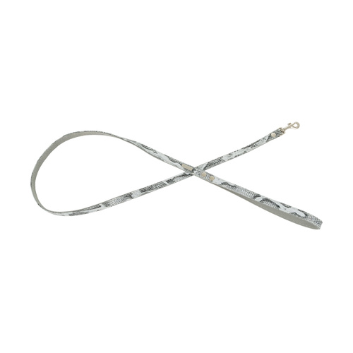 Barry King Smycz dla psa, Wild Snake, szara, skórzana nikiel, 13mm/120cm