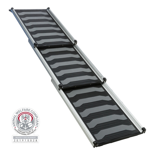 Trixie Rampa teleskopowa, czarna/szara, 40 × 78-175 cm, składana potrójnie