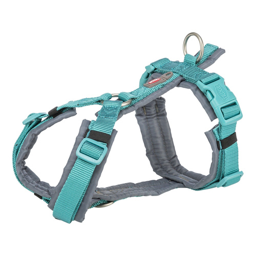 Trixie Premium trekking, szelki, dla psa, aqua/grafit, XS-S: 32-38 cm/13 mm