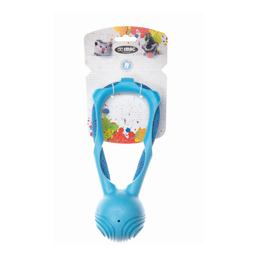 IMAC Hantel gryzak dla psa TPR/sznurek niebieski 23x95x8 cm