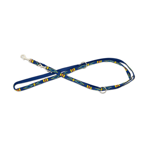 Barry King Smycz regulowana dla psa, granatowa, wzór etniczny, taśma polipropylenowa, 20mm/220cm