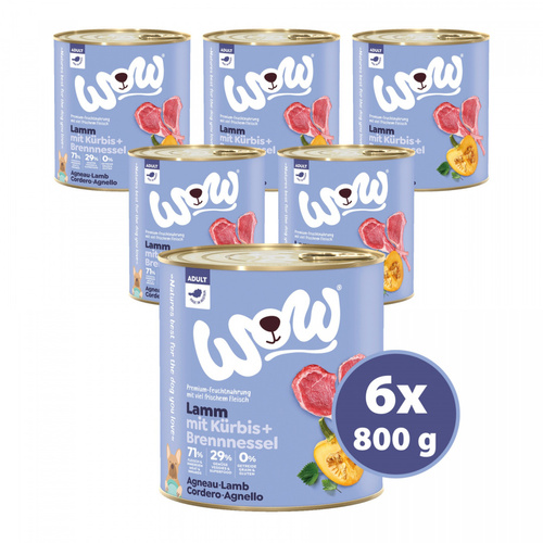WOW Lamm mit Kürbis - jagnięcina z dynią i pokrzywą (6 szt. x 800g)