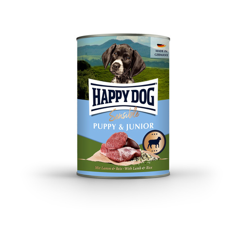Happy Dog Sensible Puppy&Junior, karma mokra, dla psa, jagnięcina i ryż, 400g, puszka