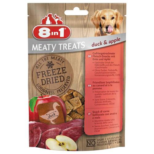 8in1 Dog Freeze Dried KACZKA Jabłko bez Gluten 50g