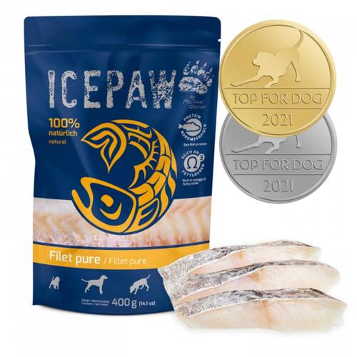 ICEPAW Filet Pure - filet z dorsza dla psów (400g)