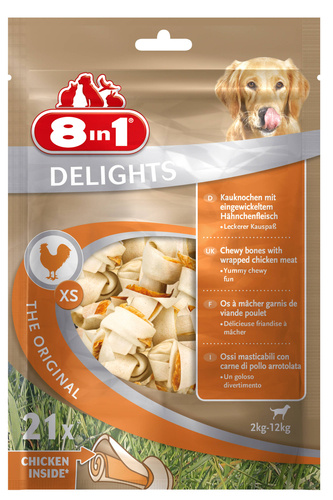 Przysmak 8in1 Delights Bones XS - Torebka 21szt