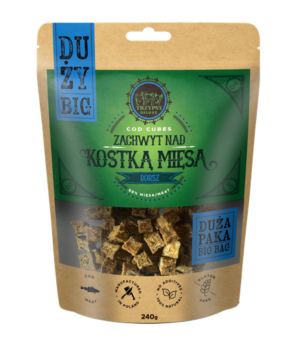 TRZYPSY zachwyt nad kostką mięsa z DORSZA 240g