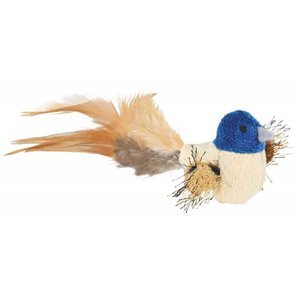 Trixie Zabawka ptaszek z piórami i kocimiętką dla Kota 8cm