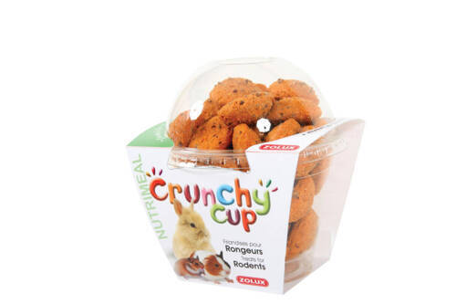 ZOLUX CRUNCHY CUP CANDY przysmaki dla gryzonia marchewka/siemię lniane 200 g