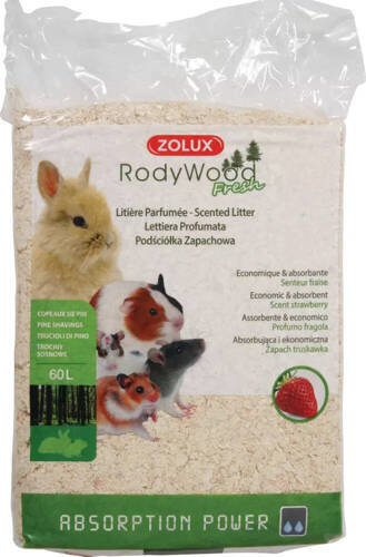 ZOLUX Podściółka RodyWood Fresh truskawkowa 60 l